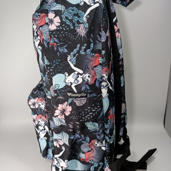 Loungefly Little Mermaid Full Size Backpack Disney Black Retired Collectible - Picture 5 of 10